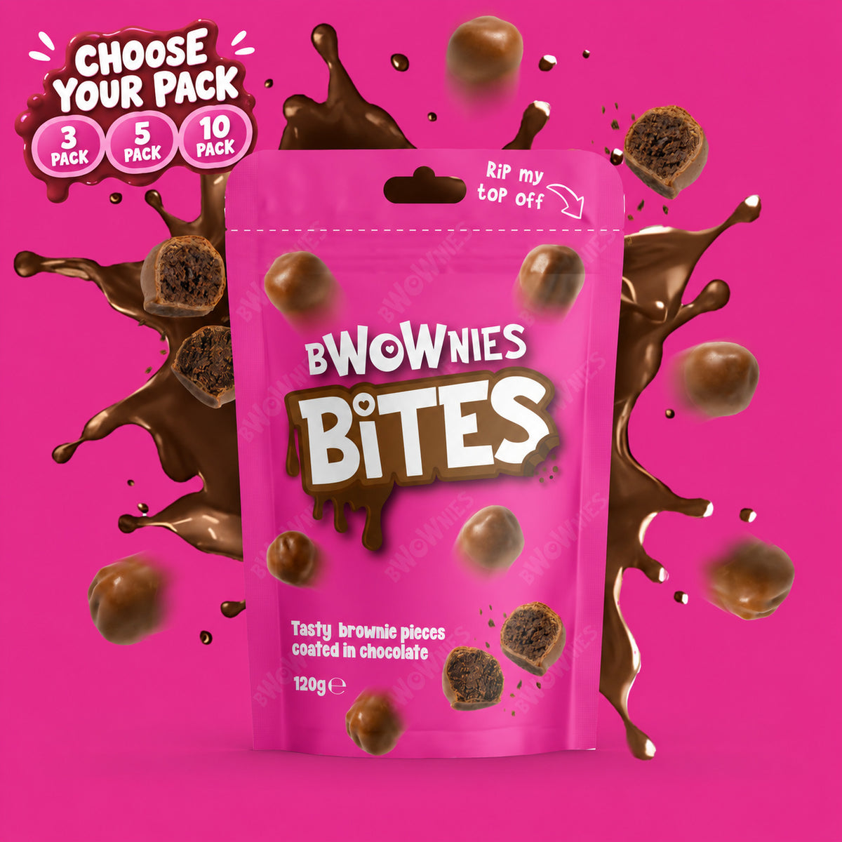 BWOWNIES BITES: 3 PACK, 5 PACK, 10 PACK